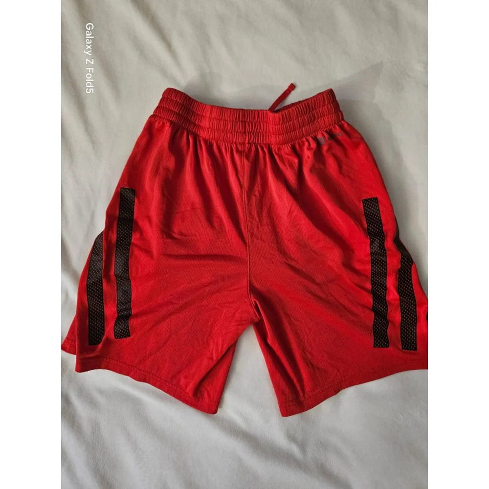 Boys Adidas Red & Black Athletic Shorts Size 10
